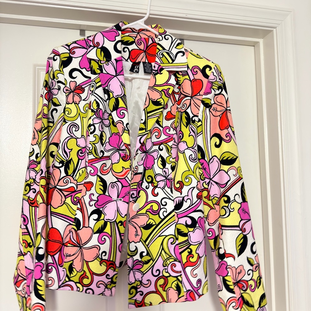 Essentials Multicolor Floral Blazer - image 1